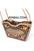 Wood bag with rattan and lining